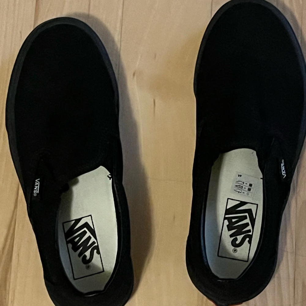 all black vans womens size 7